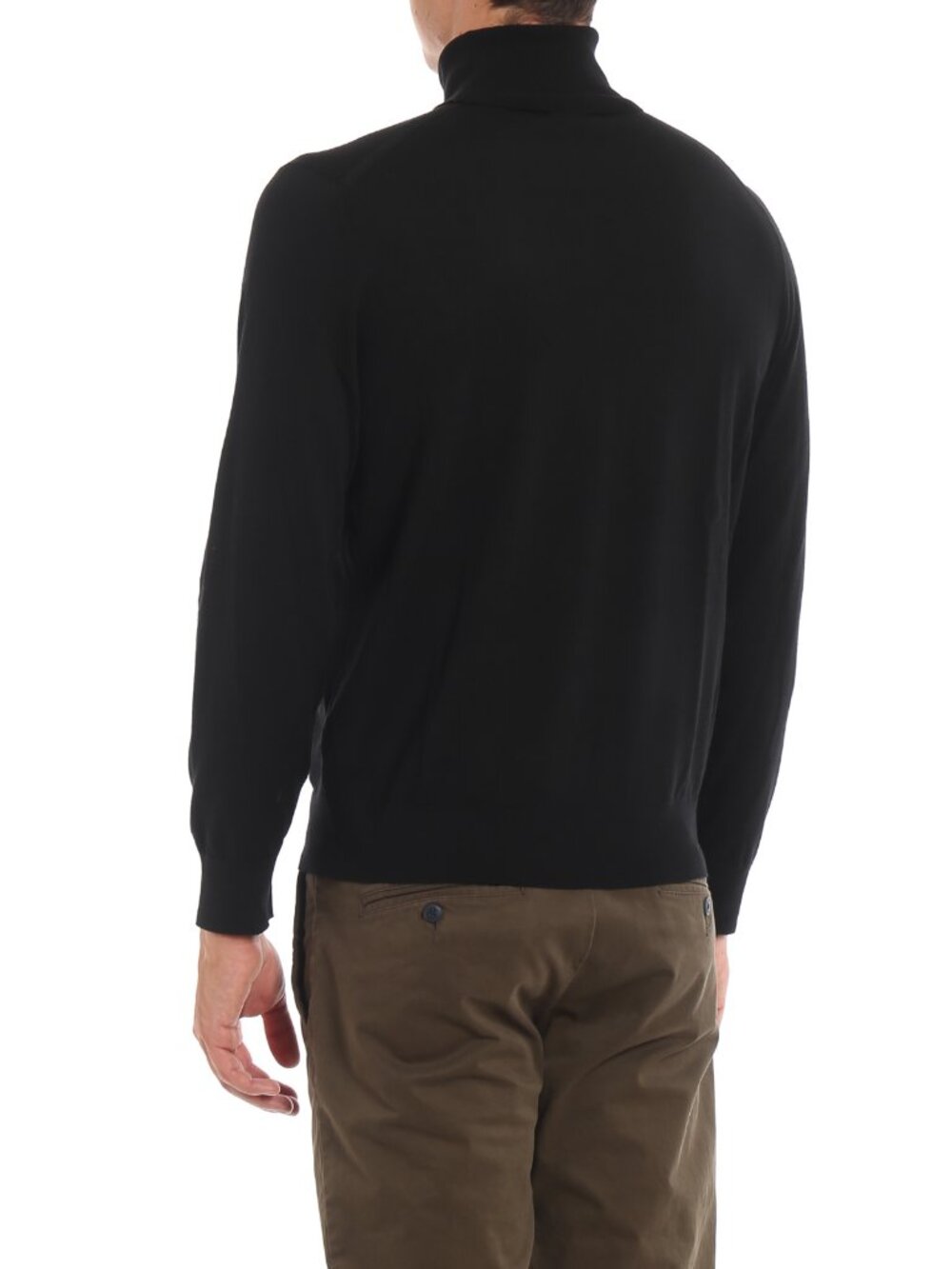 Z Zegna Fine Knit Pure Wool Turtleneck Sweater Black Men's M - Picture 6 of 7